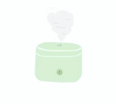 コンパクト加湿器2 加湿器,家電製品,生活,シンプル,アイコン,ベクター,コンパクト,湯気,卓上,おしゃれのイラスト素材