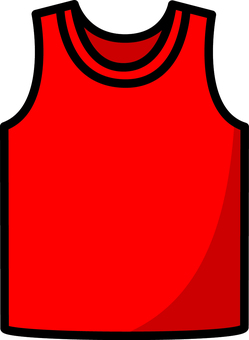 赤のバスケユニフォームです。 バスケットボール,シンプル,ユニフォーム,福,スポーツ,選手,試合用,練習用,クラブ,部活のイラスト素材