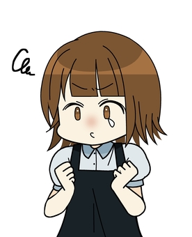 悔しい女性 人物,悔しい,涙,泣く,女性,モヤモヤ,残念,握りこぶし,ポーズ,茶髪のイラスト素材