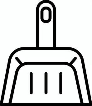 ちりとり　アイコン　イラスト ちりとり,掃除,清掃,日用品,トタン,家事,きれい,綺麗,塵取り,清潔のイラスト素材