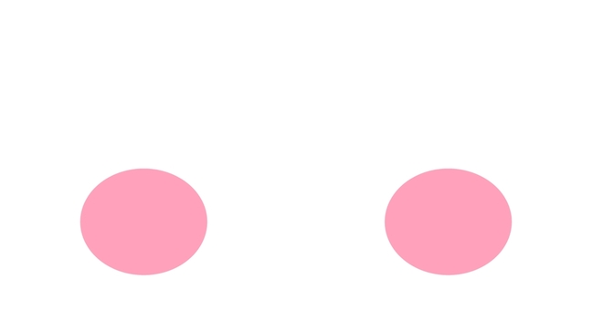 血色のいいぴんく色の可愛らしいほっぺ素材 照れる,ときめく,頬,ほっぺ,チーク,化粧,メイク,あしらい,素材,アイコンのイラスト素材