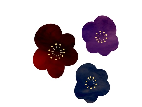 梅の花(黒っぽい色合い)