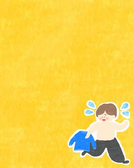 服を脱いだ男性♪ かわいい,服,脱ぐ,男性,男,人,裸,汗,焦る,慌てるのイラスト素材