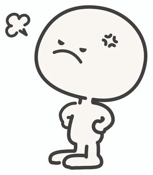 怒りマークと怒っている人物 怒りマークと怒っている人物 怒る,立腹,憤慨,シンプル,人物,動作,かわいい,イラスト,素材のイラスト素材