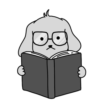 読書の犬(白黒) 読書の犬(白黒) 読書,本,書籍,図書館,本屋,雑誌,漫画,購読,犬,動物のイラスト素材