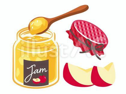 りんごジャムのイラスト