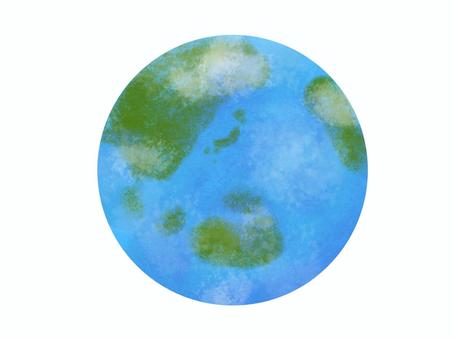 地球 地球,天体,宇宙,環境,青,緑,海,雲,挿絵,太陽系のイラスト素材