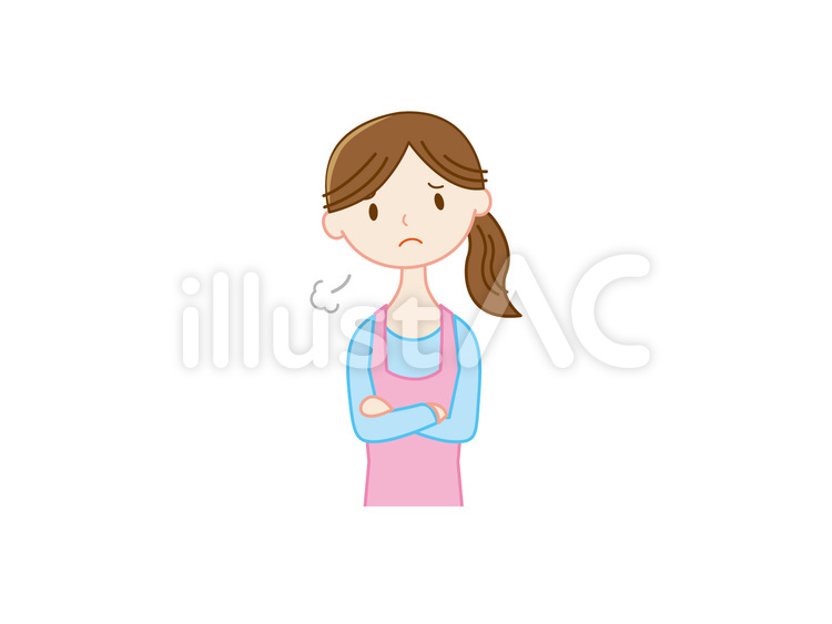 主婦 主婦,上半身,女性のイラスト素材