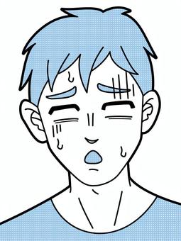 漫画風　絶望男性 人物,漫画,漫画風,コミック,コミック風,コマ,線画,手書き,男性,男のイラスト素材