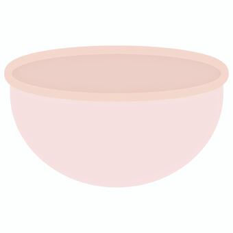 ボウル（赤色） ボウル,容器,食器,器,入れ物,イラスト,素材,単品,赤色,シンプルのイラスト素材