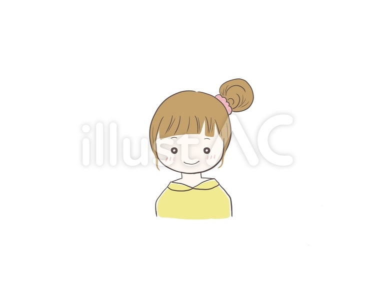 微笑むかわいい女の子 女の子,かわいい,女性のイラスト素材