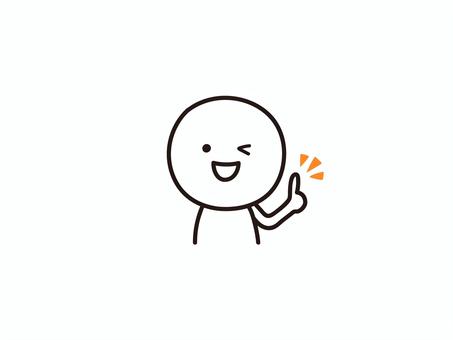 チェックポイントの棒人間のイラスト チェックポイント,ポイント,大事,大切,注意,指差し,重要,注目,おすすめ,解説のイラスト素材