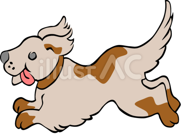 いぬ 犬,茶色,走るのイラスト素材