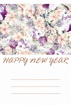 桜と春の花をあわせたシックな花柄年賀状 桜と春の花をあわせたシックな花柄年賀状 年賀状,冬,1月,花,桜,花柄,パンジー,スイートピー,かすみ草,植物のイラスト素材