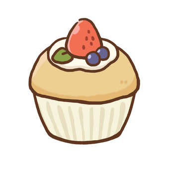 Illustration, cupcake, cake, tiny, 