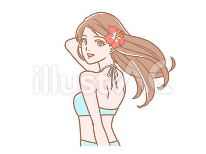 水着の女性_肌色