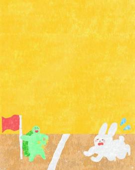 うさぎとかめの競争♪ かわいい,うさぎとかめ,うさぎ,かめ,動物,生き物,絵本,童話,昔話,競争のイラスト素材
