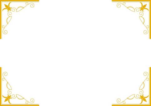 アンティークフレーム44・ゴールド フレーム,枠,飾り枠,おしゃれフレーム,アンティークフレーム,クラシックフレーム,ゴールド枠,ゴールドフレーム,背景,壁紙のイラスト素材