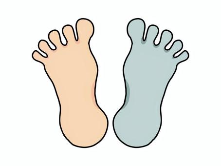 両足（冷え） 足,両足,冷え,左右,健康,体のイラスト素材