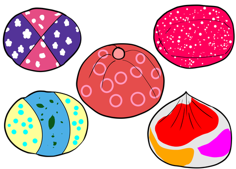 お手玉のイラスト お手玉,和柄,遊び,伝統,和,日本,遊具,花柄,イラストのイラスト素材