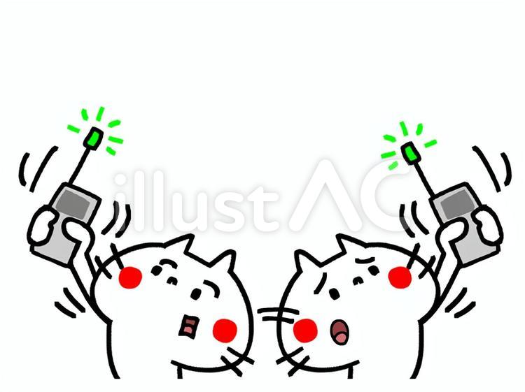 電波を探す猫 電波を探す猫 猫,電波,携帯電話のイラスト素材