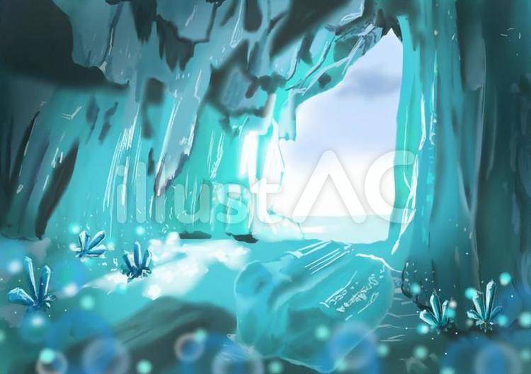 氷の結晶 氷,結晶,洞窟のイラスト素材