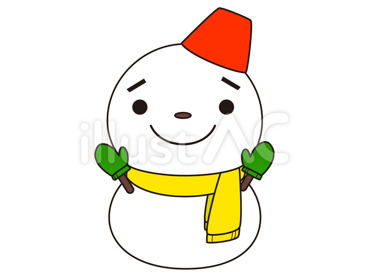 ゆきだるま（お人よし ゆきだるま,雪だるま,冬のイラスト素材