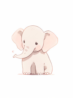 Illustration, elephant, zoo, tiny, 