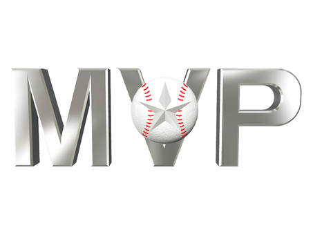 MVPの文字　野球バージョン 文字,mvp,野球,最優秀選手,スター,ベースボール,活躍,立体のイラスト素材