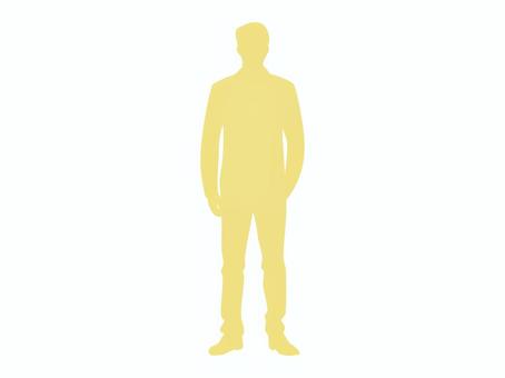 シルエット【人_立ち姿】15 シルエット【人_立ち姿】15 人,全身,男,立ち姿,アクション,アイコン,素材,シルエット,かげ,影絵のイラスト素材