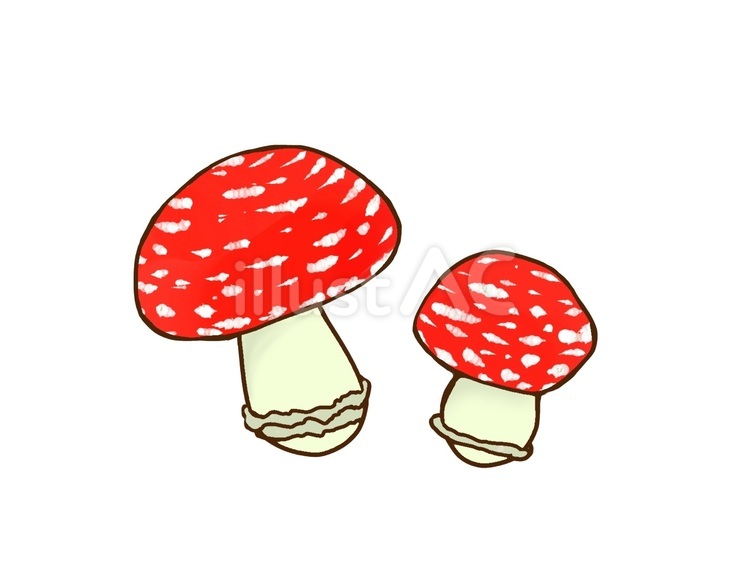 毒キノコ キノコ,赤,毒キノコのイラスト素材