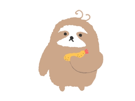 Illustration, sloth, animal, standing position, 