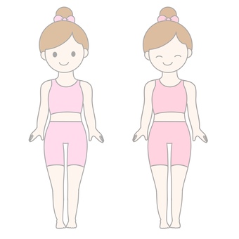 スポーツウェアの女性 スポーツウェア,運動,女性,ダイエット,スタイルのイラスト素材