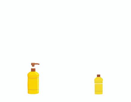 洗剤の背景イラスト ボトル,容器,プラスチックボトル,黄色いボトル,洗剤ボトル,シャンプーボトル,液体ソープ,ポンプボトル,キャップ付きボトル,詰め替え容器のイラスト素材