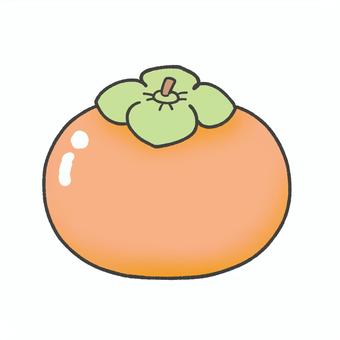 柿の手描きイラスト1 柿の手描きイラスト1 柿,フルーツ,秋,手描き,挿絵,単品,シンプル,果物,食べ物,かきのイラスト素材