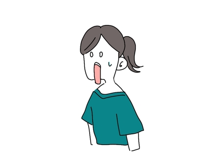 驚く女性 人物,女性,女の子,驚く,驚愕,焦りのイラスト素材