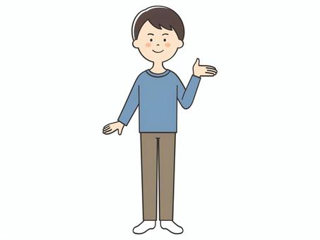 紹介する男性