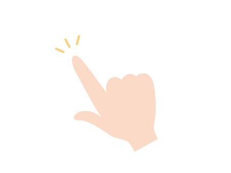 人差し指でタップする手のアイコンイラスト タップ,人差し指,スマホ,操作,指先,指,手,ワンポイント,アイコン,シンプルのイラスト素材