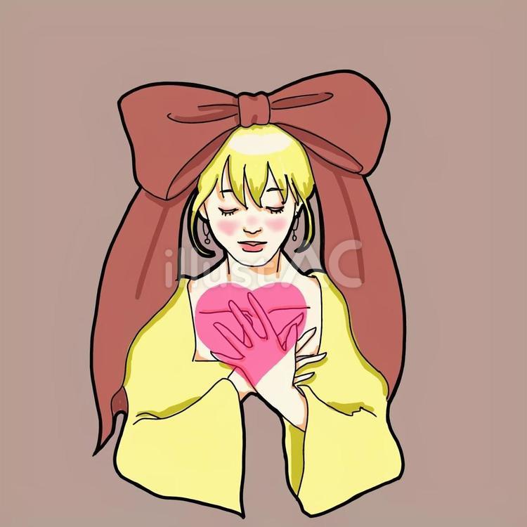 わたしのハート ハート,バレンタイン,リボンのイラスト素材