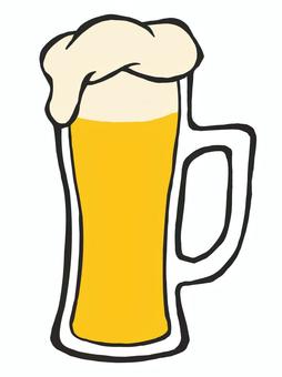 ジョッキビール ビール,ジョッキ,お酒,泡,生,生ビール,アルコール,オクトーバーフェス,クラフトビール,発泡酒のイラスト素材