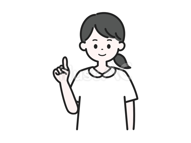 指差し／女性医療スタッフ①／白衣 指差し,案内,紹介のイラスト素材