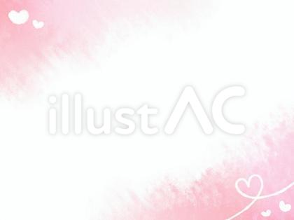 水彩のハートの壁紙 赤&薄ピンクver