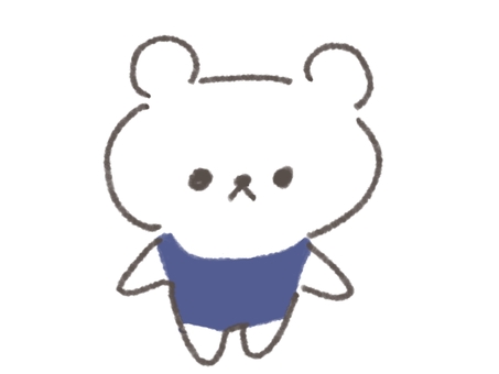 Polar bear in a school swimsuit, , JPG and PNG