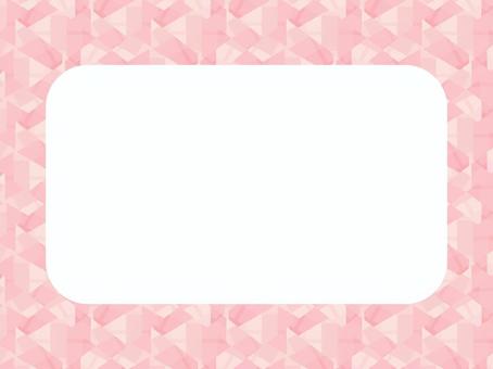 ピンクの幾何学模様の四角フレーム70 フレーム,幾何学,背景,枠,飾り枠,囲み枠,四角,ピンク,四角形,長方形のイラスト素材