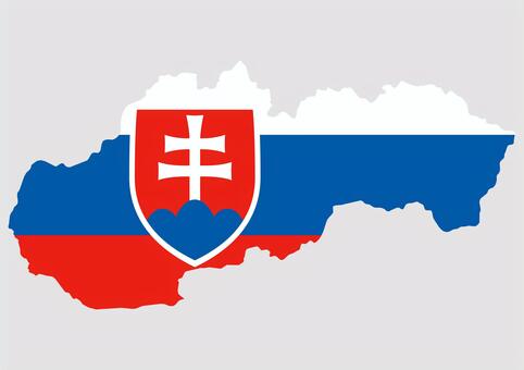 スロバキアの地図（国旗柄） スロバキア,地図,国旗,外国,海外,地理,土地,国土,地形,世界のイラスト素材