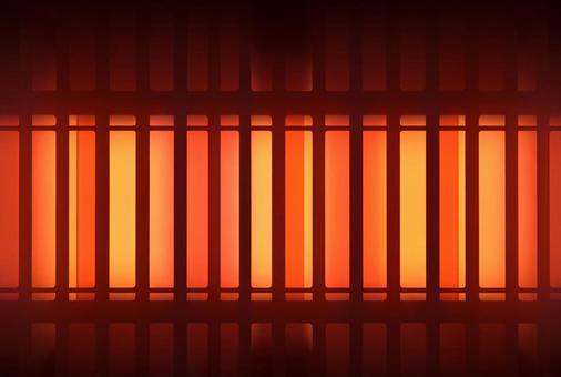 Illustration, sliding door, orange, light, 