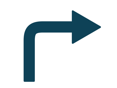 シンプルな矢印（右折）01 矢印,右,アイコン,マーク,シンプルのイラスト素材