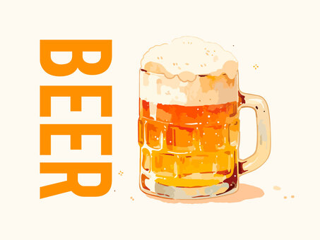 生ビール中 ビール,クラフトビール,ペールエール,ピルスナー,ジョッキ,アルコール,ドリンク,生中,泡,お酒のイラスト素材