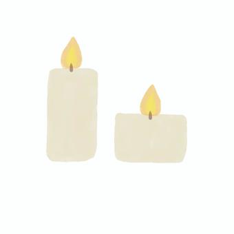 キャンドル キャンドル,ろうそく,ナチュラル,シンプル,手描き,水彩のイラスト素材