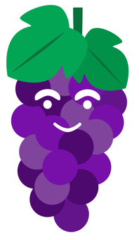 Illustration, grape, a smile, tiny, JPG and PNG